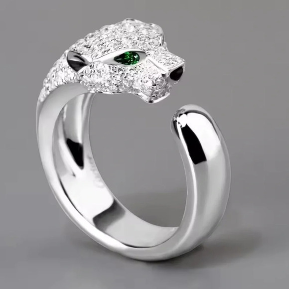 Panthere Silver Crystal Ring - Picture 3 of 17